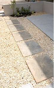 お庭の施工例　アジア風のアジアンモダン