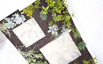 お庭の施工例　アジア風のアジアンモダン