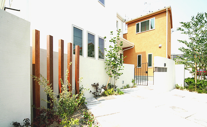 すっきりした洋風　シンプルモダン お庭の施工例